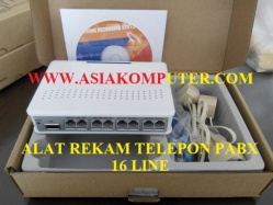Alat Perekam Rekam Sadap Telepon Telephone PABX USB 16 line paralel